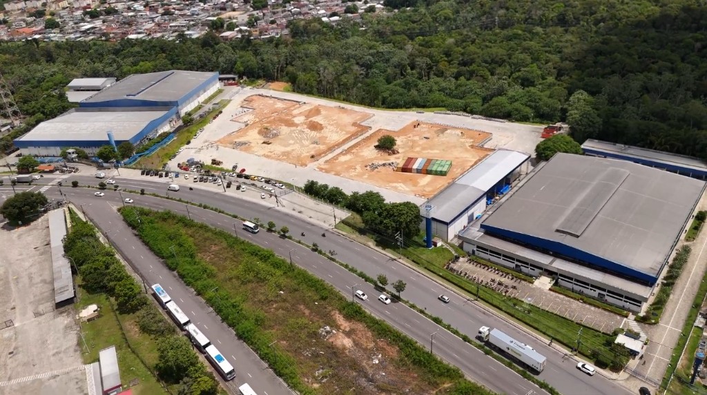 Aerial view of the Flex Industries factory